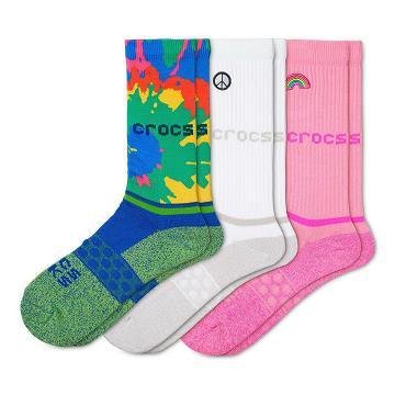 Calcetines Crocs Adult Crew Graphic 3-Pack Hombre Multicolor | Mexico 1655KORI